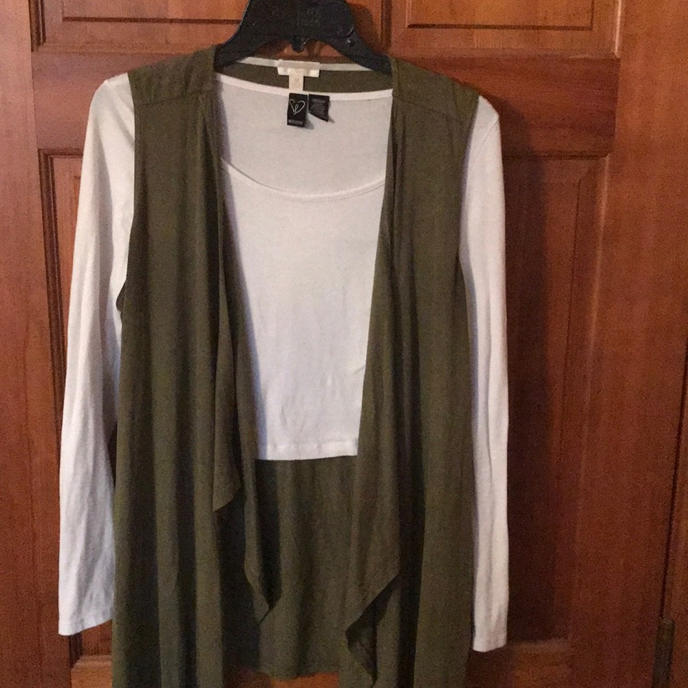 Olive Charlotte Rousse waterfall vest